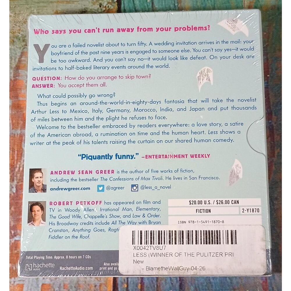 Less‎ by Andrew Sean Greer - Unabridged Audiobook - Picture 2 of 7